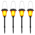 4-Piece: Solar Torch Outdoor Light with Flickering Flame by DailySale