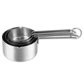 4-Piece: Stainless Steel Measuring Cups Stackable Kitchen Spoons Set by DailySale