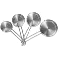 4-Piece: Stainless Steel Measuring Cups Stackable Kitchen Spoons Set by DailySale