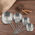 4-Piece: Stainless Steel Measuring Cups Stackable Kitchen Spoons Set by DailySale