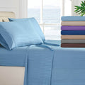 4-Piece: Stripe Smooth Textured Bedding Sheet Set by DailySale