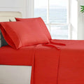 4-Piece: Stripe Smooth Textured Bedding Sheet Set by DailySale