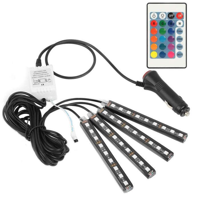 4-Pieces: 36 LEDs 12V Car Atmosphere Light Strip by DailySale