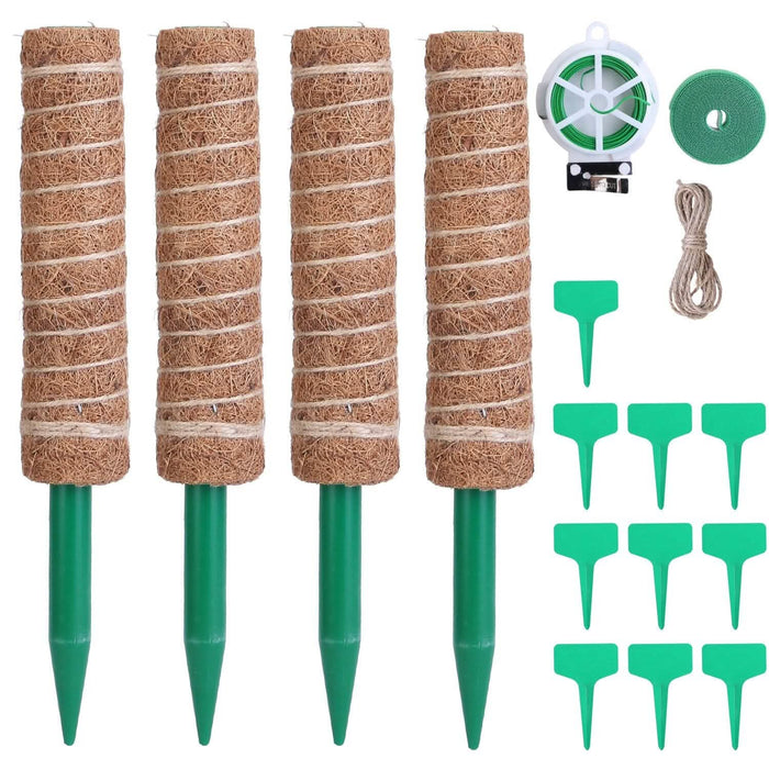 4-Pieces: Coco Coir Extendable Moss Pole for Climbing Plants by DailySale