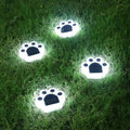 4-Pieces: Cute Paw-Shaped Solar Lawn Lights by DailySale