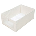 4-Pieces: Foldable Linen Clothing Storage Bin with Visible Clear Window by DailySale