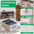 4-Pieces: Foldable Linen Clothing Storage Bin with Visible Clear Window by DailySale