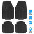 4-Pieces: Heavy Duty PVC Rubber Automotive Floor Mats with Trimmable Design by DailySale