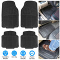 4-Pieces: Heavy Duty PVC Rubber Automotive Floor Mats with Trimmable Design by DailySale