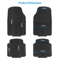 4-Pieces: Heavy Duty PVC Rubber Automotive Floor Mats with Trimmable Design by DailySale