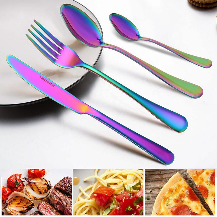 4-Pieces Set: Flatware Stainless Steel Silverware Cutlery Kitchen Set by DailySale