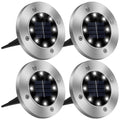 4-Pieces: Solar Powered Ground Light by DailySale