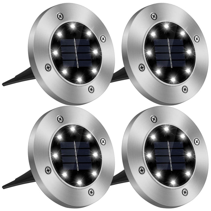 4-Pieces: Solar Powered Ground Light by DailySale
