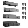 4-Pieces: Spice Rack Strong Magnetic Seasoning Storage Shelf with 8 Removable Hooks by DailySale