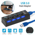 4 Port USB 3.0 Hub High Speed Adapter by DailySale