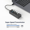 4-Port USB 3.0 USB Splitter with 3ft Extended Cable by DailySale