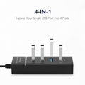 4-Port USB 3.0 USB Splitter with 3ft Extended Cable by DailySale