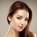 4 Row Graduated Crystal Drop Earrings by DailySale
