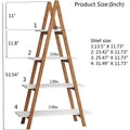 4-Tier Bookshelf Wooden Ladder Shelf Wooden Bookcase A- Shaped by DailySale