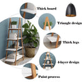 4-Tier Bookshelf Wooden Ladder Shelf Wooden Bookcase A- Shaped by DailySale