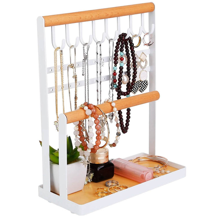 4-Tier Tabletop Wooden Jewelry Display Stand by DailySale