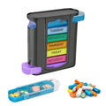 4 Times A Day, Black 7 Day Stackable Daily Pill And Medicine Organizer by DailySale