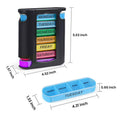4 Times A Day, Black 7 Day Stackable Daily Pill And Medicine Organizer by DailySale
