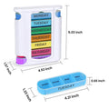 4 Times A Day, White 7 Day Stackable Daily Pill And Medicine Organizer White by DailySale