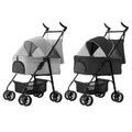 4 Wheels Pet Stroller Foldable with Removable Liner Storage Basket by DailySale