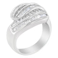 14KT White Gold Diamond Bypass Band Ring (1 cttw, H-I Color, SI1-SI2 Clarity) by Bids.com