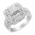 14KT White Gold Diamond Cocktail Ring (1 1/2 cttw, H-I Color, SI2-I1 Clarity) by Bids.com