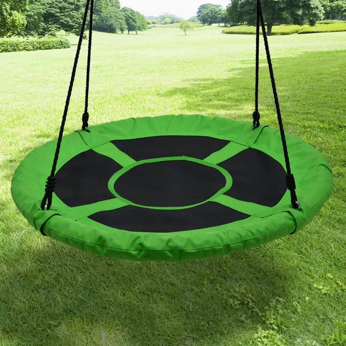 40 in Outdoor Tree Swing Hanging Rope Tire Saucer Seat Yard Mat by DailySale