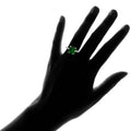 4.00 CTTW Genuine Emerald Sterling Silver Ring - Assorted Sizes by DailySale