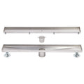 Signature Hardware Cohen 60-in Linear Shower Drain, Brushed Stainless Steel by Vanessa Jane