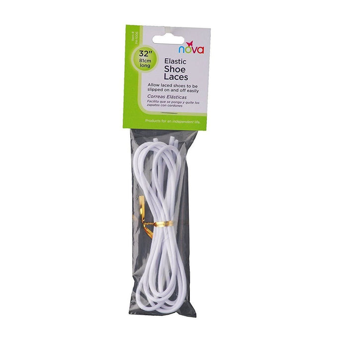 Nova 32” Elastic Shoelaces, White by Pasteur Pharmacy