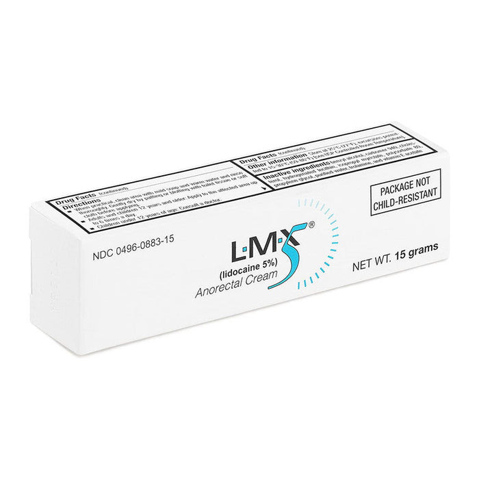 LMX 5 Topical Anorectal Cream - 5% Lidocaine Maximum Strength, 1.7 oz (48g) by Pasteur Pharmacy
