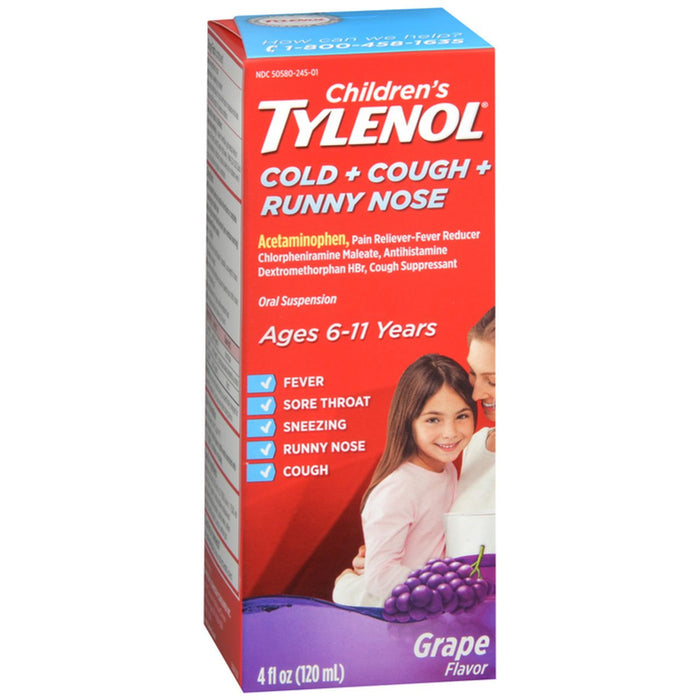 Tylenol Chd C/C/Rn ss 120Ml Grp by Pasteur Pharmacy