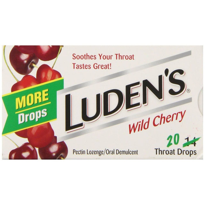 Luden's Throat Drops, Wild Cherry, 20 Drops by Pasteur Pharmacy