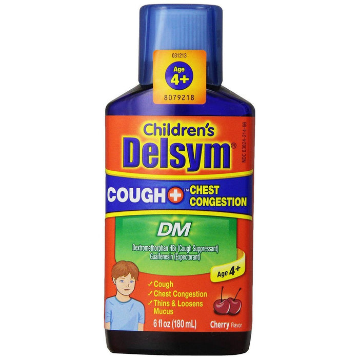 Delsym Max Strength Cough Plus Chest Congestion DM Liquid, Cherry Flavor, 6 Oz by Pasteur Pharmacy