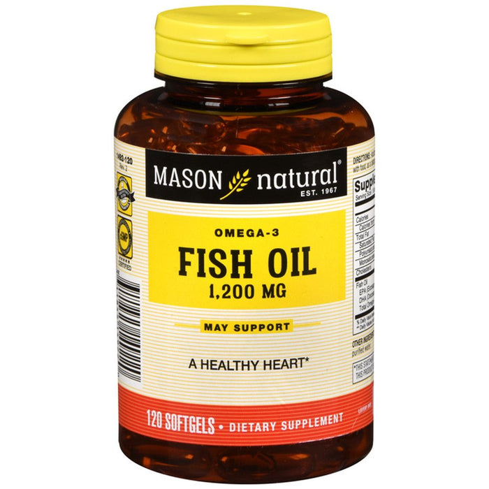 Mason Natural Omega 3 Fish Oil 1200 Mg, 120 Softgels by Pasteur Pharmacy