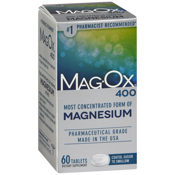 Mag-Ox 400 Magnesium Supplement – High Potency 400mg, 60 Tablets by Pasteur Pharmacy