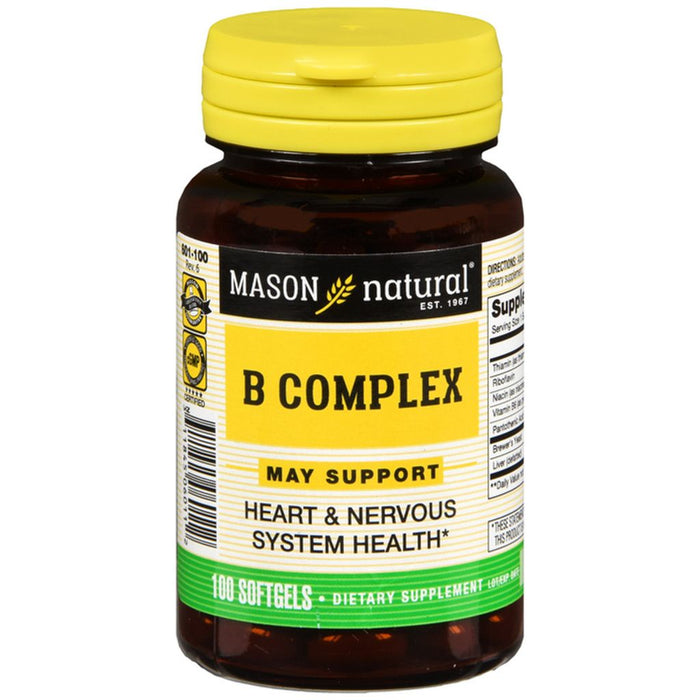 Mason Natural Vitamin B Complex, 100 Softgels by Pasteur Pharmacy