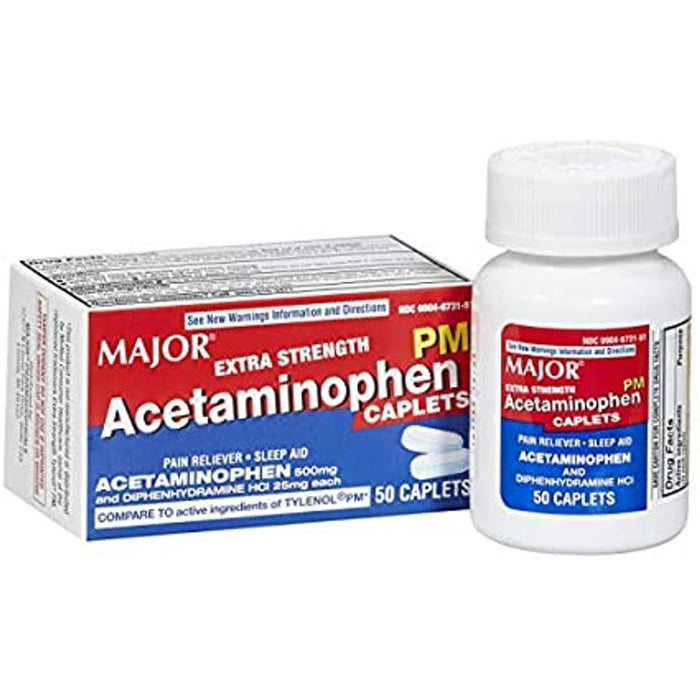 Major Acetaminophen PM 500mg 50ct by Pasteur Pharmacy