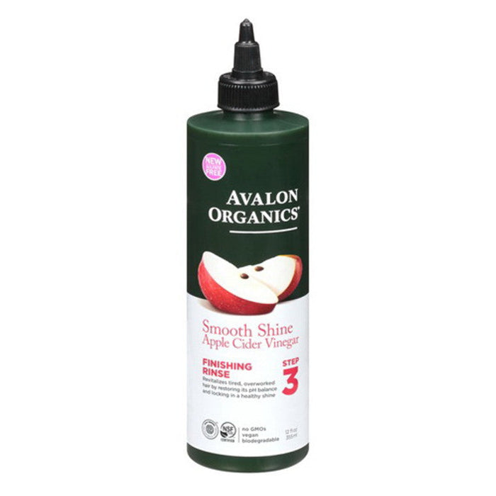 Avalon Organics Smooth Shine Apple Cider Vinegar Finishing Rinse 12 Fl. Oz. Bottle by Pasteur Pharmacy