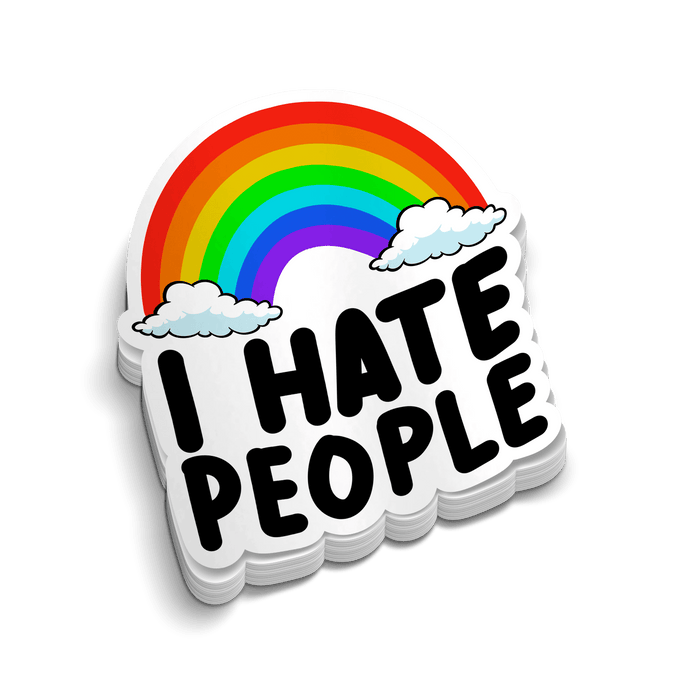 I Hate People - Hard Hat Decal by Armed American Supply