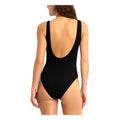 California Waves Womens Black Stretch O-Ring Moderate Coverage, Size Large by Vanessa Jane
