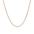 14k Rose Gold Solid Diamond Cut Rope Chain 1.5mm by Bids.com