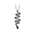 Black Spinel Snake Necklace by Fine Color Jewels