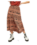Free People Womens All About the Tiers A-Line Skirt, Size Medium by Vanessa Jane