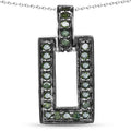 0.36 Carat Genuine Green Diamond .925 Sterling Silver Pendant by Bids.com